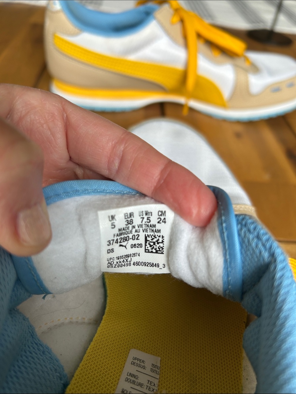 Puma women's Yellow & Blue Cabana Run Athletic Sneakers - Picture 5 of 8